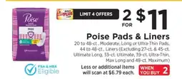 ShopRite Poise Pads & Liners offer