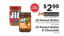 ShopRite Jif Peanut Butter & Jif Peanut Butter & Chocolate offer