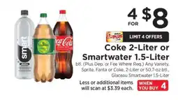 ShopRite Coke 2-Liter or Smartwater 1.5-Liter offer