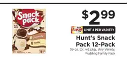 ShopRite Hunt's Snack Pack 12-Pack offer