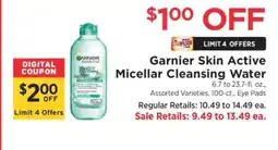 ShopRite Garnier Skin Active Micellar Cleansing Water offer