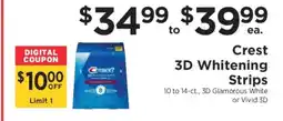 ShopRite Crest 3D Whitening Strips offer