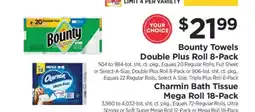 ShopRite Bounty Towels Double Plus Roll 8-Pack offer