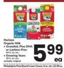 Safeway Horizon Organic Milk offer