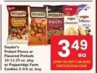 Safeway Snyder's Pretzel Pieces or Flavored Pretzels or Pepperidge Farm Cookies offer