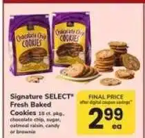Safeway Signature SELECT Fresh Baked Cookies offer