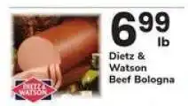 Safeway Dietz & Watson Beef Bologna offer