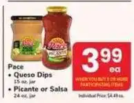 Safeway Pace Queso Dips or Picante or Salsa offer