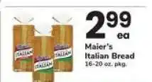 Safeway Maier's Italian Bread offer