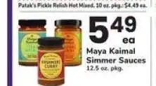 Safeway Maya Kaimal Simmer Sauces offer