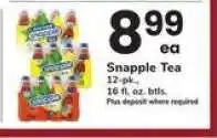 Safeway Snapple Tea offer