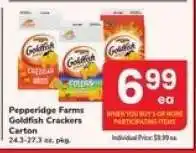 Safeway Pepperidge Farms Goldfish Crackers Carton offer