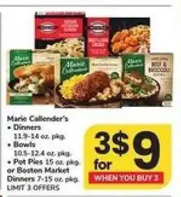 Safeway Marie Callender's Dinners offer