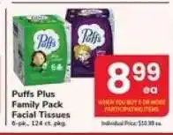 Safeway Puffs Plus Family Pack Facial Tissues offer