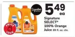 Safeway Signature SELECT 100% Orange Juice offer