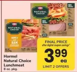 Safeway Hormel Natural Choice Lunchmeat offer