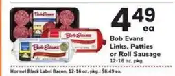Safeway Bob Evans Links, Patties or Roll Sausage offer