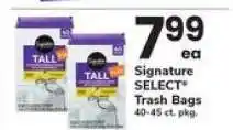 Safeway Signature SELECT Trash Bags offer