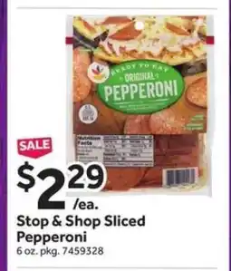 Stop&Shop Stop & Shop Sliced Pepperoni offer