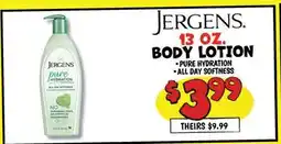 Ollie's JERGENS 13 OZ. BODY LOTION offer