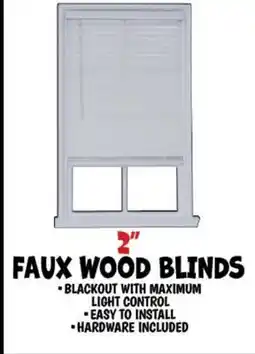 Ollie's 2 FAUX WOOD BLINDS 23 x 64 offer