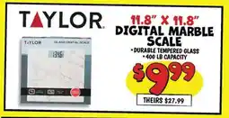 Ollie's TAYLOR 11.8 X 11.8 DIGITAL MARBLE SCALE offer