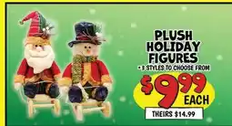 Ollie's PLUSH HOLIDAY FIGURES offer