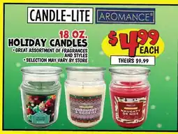 Ollie's 18 oz. HOLIDAY CANDLES offer