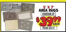 Ollie's AREA RUGS offer