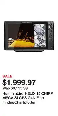 Cabela's Humminbird HELIX 15 CHIRP MEGA SI GPS G4N Fish Finder/Chartplotter offer