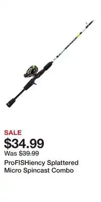 Cabela's ProFISHiency Splattered Micro Spincast Combo offer
