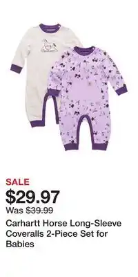 Cabela's Carhartt Horse Long-Sleeve Coveralls 2-Piece Set for Babies offer