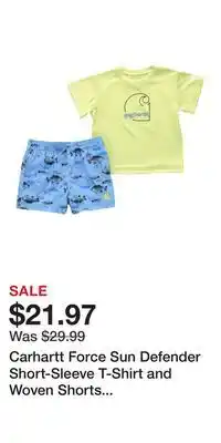 Cabela's Carhartt Force Sun Defender Short-Sleeve T-Shirt and Woven Shorts Set for Babies offer