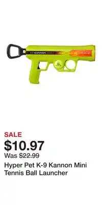 Cabela's Hyper Pet K-9 Kannon Mini Tennis Ball Launcher offer