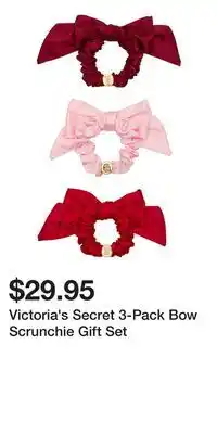 Victoria's Secret Victoria's Secret 3-Pack Bow Scrunchie Gift Set offer