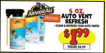 Ollie's 5 OZ. ARMORALL AUTO VENT offer