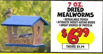 Ollie's DRIED MEALWORMS offer