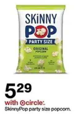 Target SkinnyPop party size popcorn offer