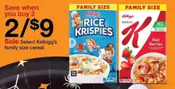 Target Kellogg's family size cereal offer