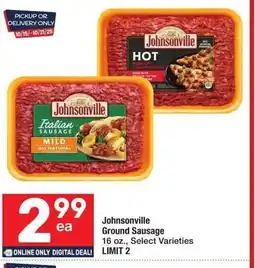 Albertsons Johnsonville Ground Sausage offer