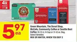 Albertsons Green Mountain, The Donut Shop, McCafe, Community Coffee or Seattle Best Coffee offer