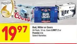 Albertsons Bud, Miller or Coors offer