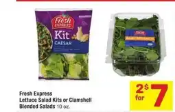 Albertsons Fresh express lettuce salad kits or clamshell offer