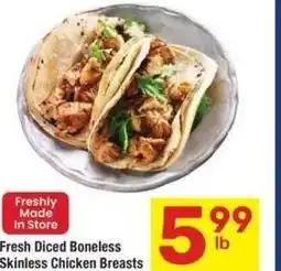 Albertsons Fresh Diced Boneless Skinless Chicken Breasts offer