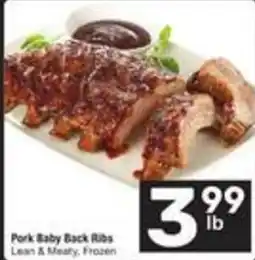 Albertsons Pork Baby Back Ribs offer