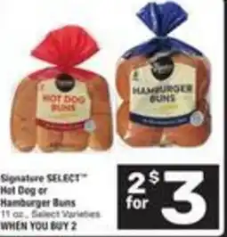 Albertsons Hot dog or hamburger buns offer