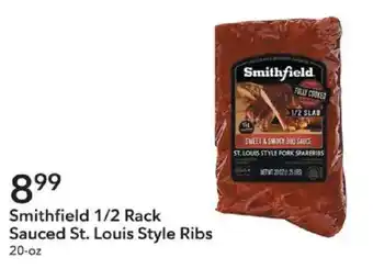 Publix Smithfield 1/2 Rack Sauced St. Louis Style Ribs offer
