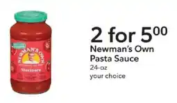 Publix Newman's Own Pasta Sauce offer