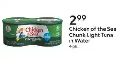 Publix Chicken of the Sea Chunk Light Tuna in Water offer