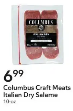 Publix Columbus Craft Meats Italian Dry Salame offer